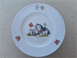Тарелка 200 мел Гладкий край Озорные щенки 20104268
