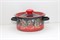 Кастрюля 2л цилиндр. красно-черн декор пм/кн (н/к) 20033677